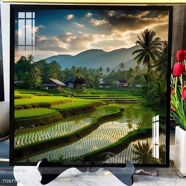 Tranh phong thủy nước non tuyệt đẹp