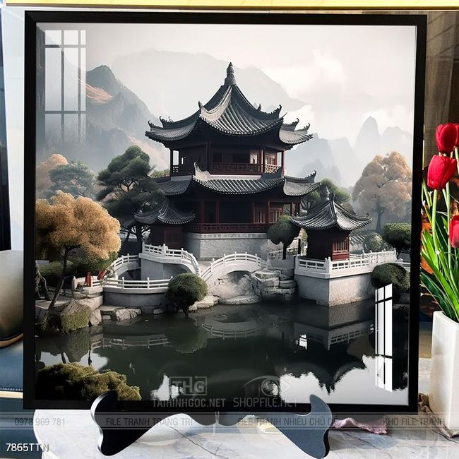 Tranh phong thủy sơn thủy đẹp