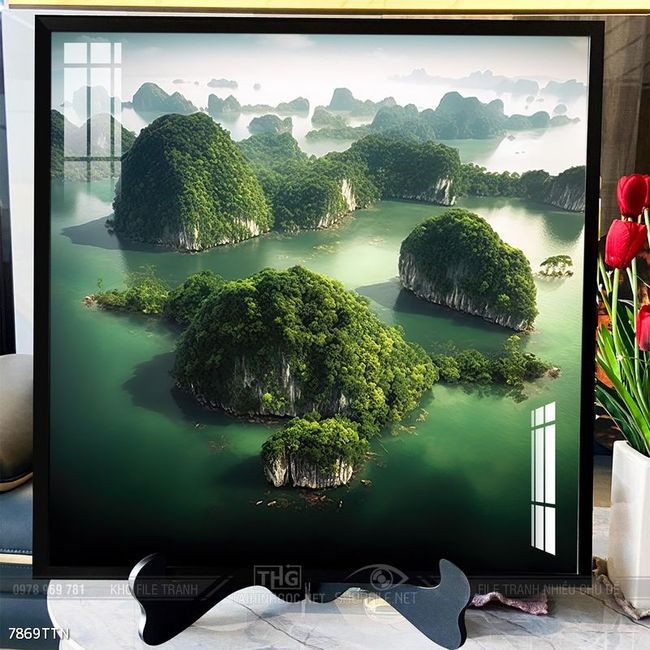 Tranh phong thủy nước non tuyệt đẹp