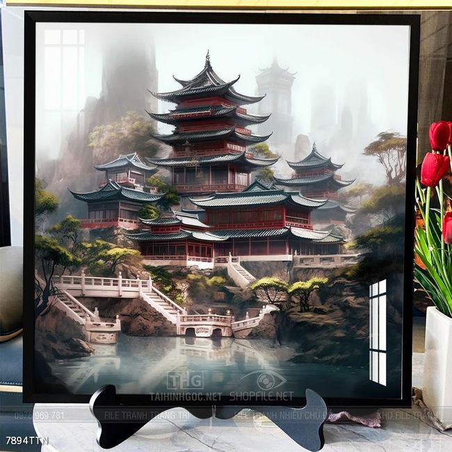 Tranh phong thủy sơn thủy hữu tình