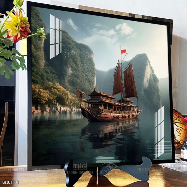 Tranh phong thủy nước non tuyệt đẹp