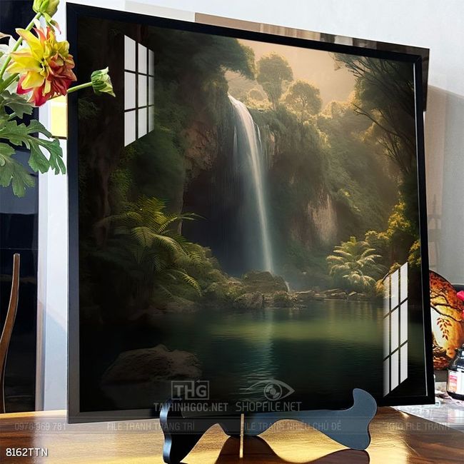 Tranh phong thủy nước non tuyệt đẹp