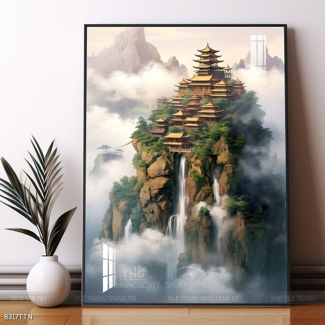 Tranh phong thủy sơn thủy hữu tình