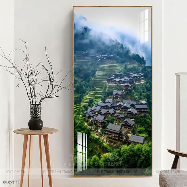 Tranh phong thủy sơn thủy hữu tình