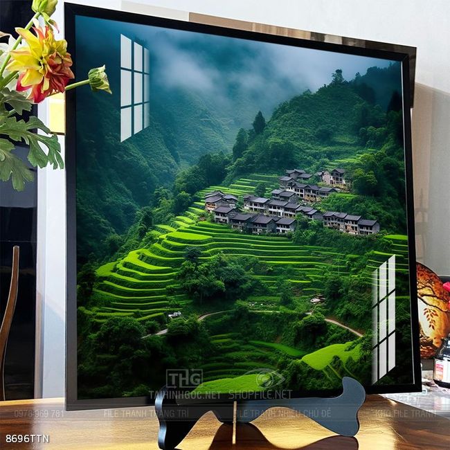Tranh phong thủy nước non tuyệt đẹp