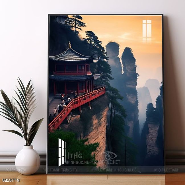 Tranh phong thủy sơn thủy hữu tình