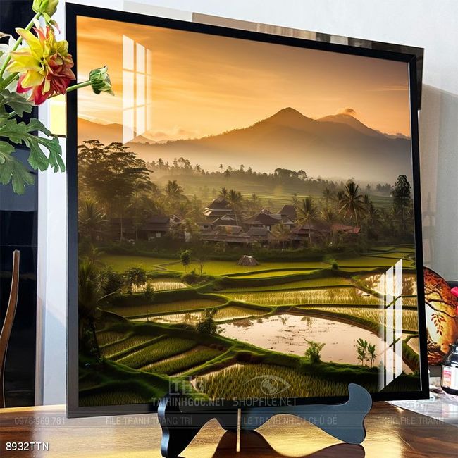 Tranh phong thủy phong cảnh thác nước thiên nhiên