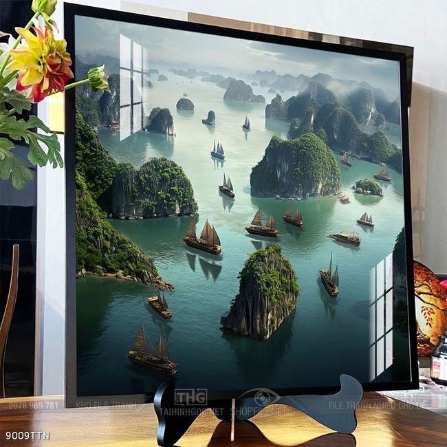 Tranh phong thủy nước non tuyệt đẹp