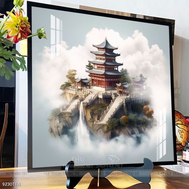 Tranh phong thủy nước non tuyệt đẹp