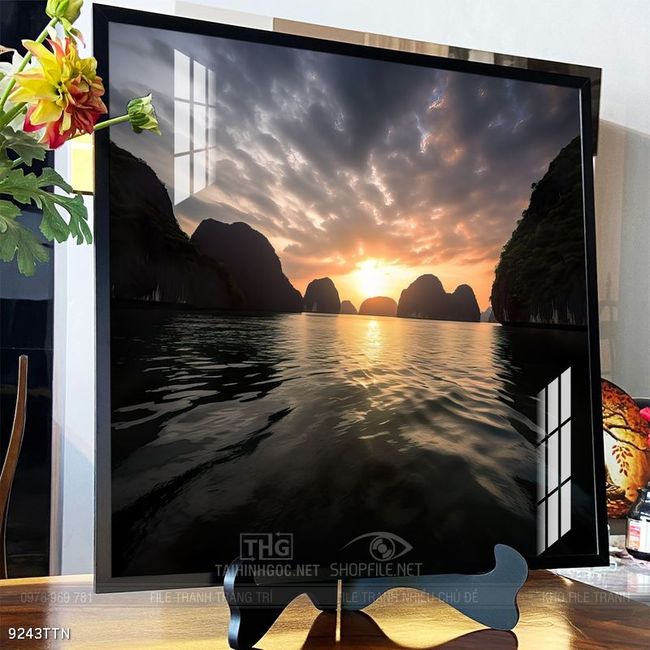Tranh phong thủy nước non tuyệt đẹp