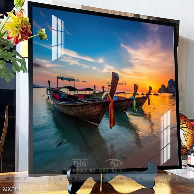 Tranh phong thủy nước non tuyệt đẹp