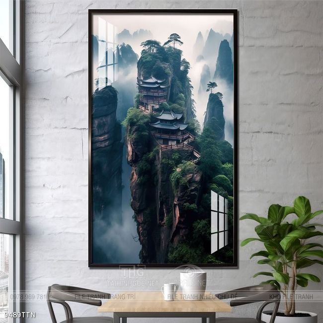 Tranh phong thủy sơn thủy hữu tình