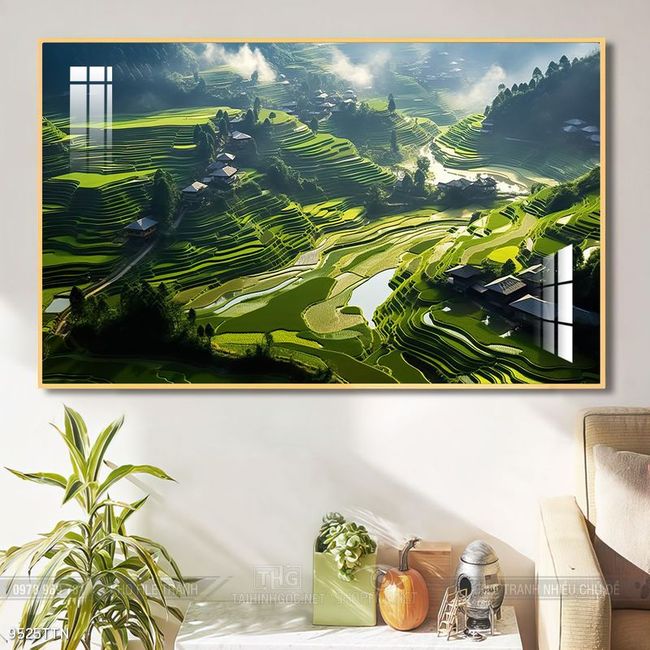 Tranh phong thủy nước non tuyệt đẹp