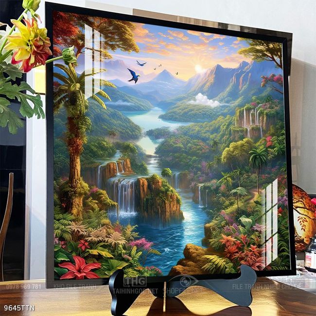Tranh phong thủy sơn thủy hữu tình