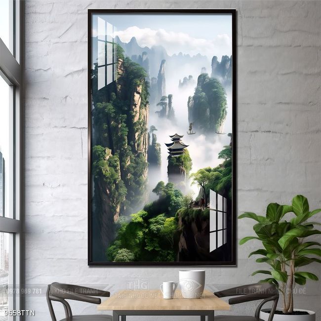 Tranh phong thủy sơn thủy hữu tình