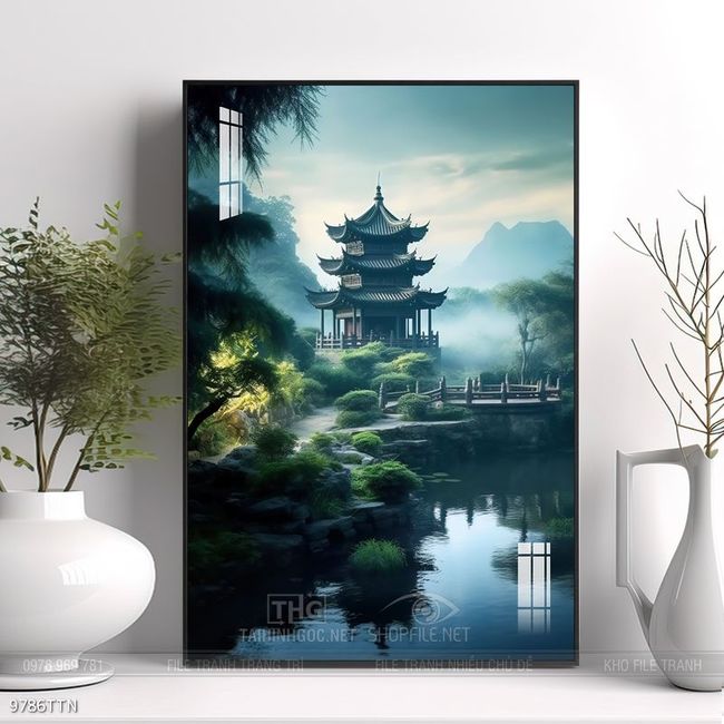 Tranh phong thủy sơn thủy đẹp