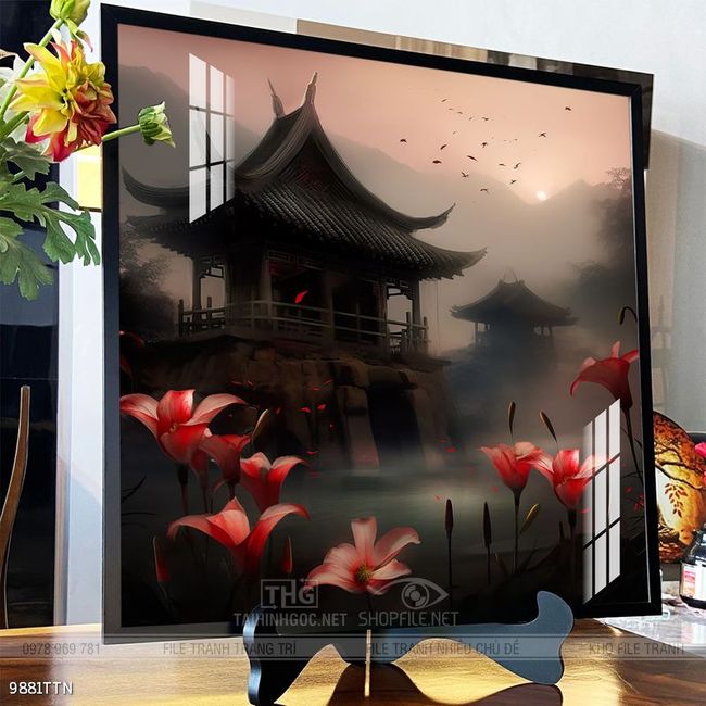 Tranh phong thủy nước non tuyệt đẹp