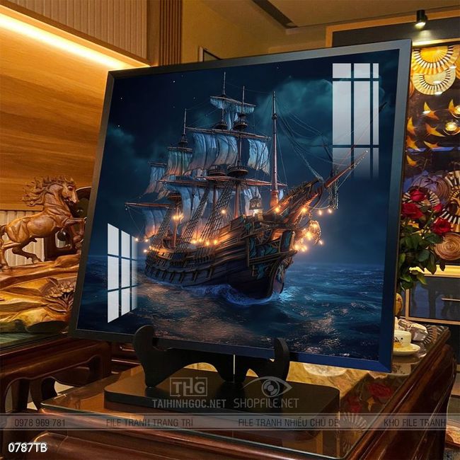 Tranh thuận buồm xuôi gió trang trí tường nhà