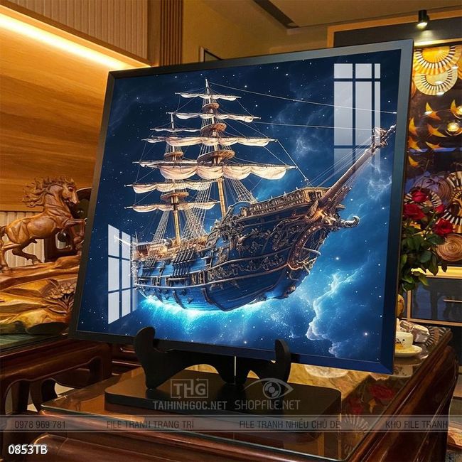 Tranh thuận buồm xuôi gió trang trí tường nhà
