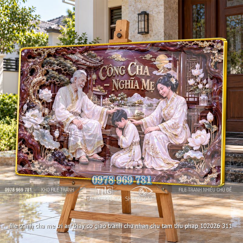 file tranh cha me tri an thay co giao tranh chu nhan chu tam thu phap 102026 311