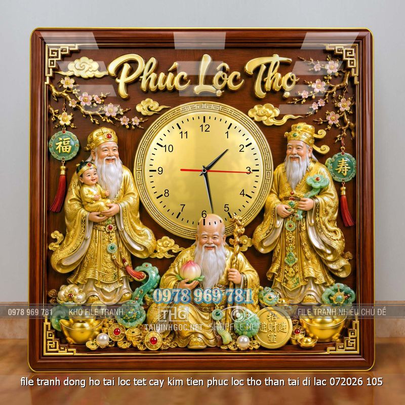 file tranh dong ho tai loc tet cay kim tien phuc loc tho than tai di lac 072026 105