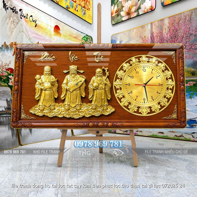 file tranh dong ho tai loc tet cay kim tien phuc loc tho than tai di lac 072026 24