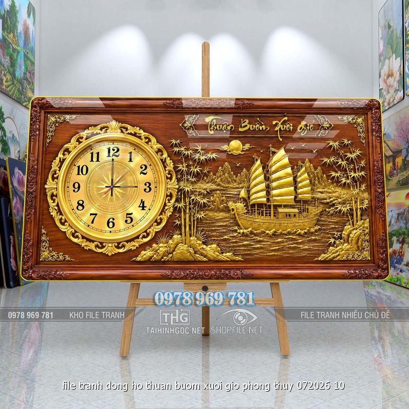 file tranh dong ho thuan buom xuoi gio phong thuy 072026 10