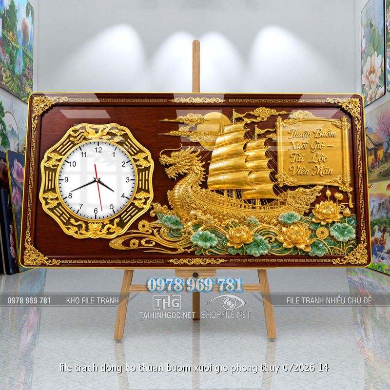 file tranh dong ho thuan buom xuoi gio phong thuy 072026 14
