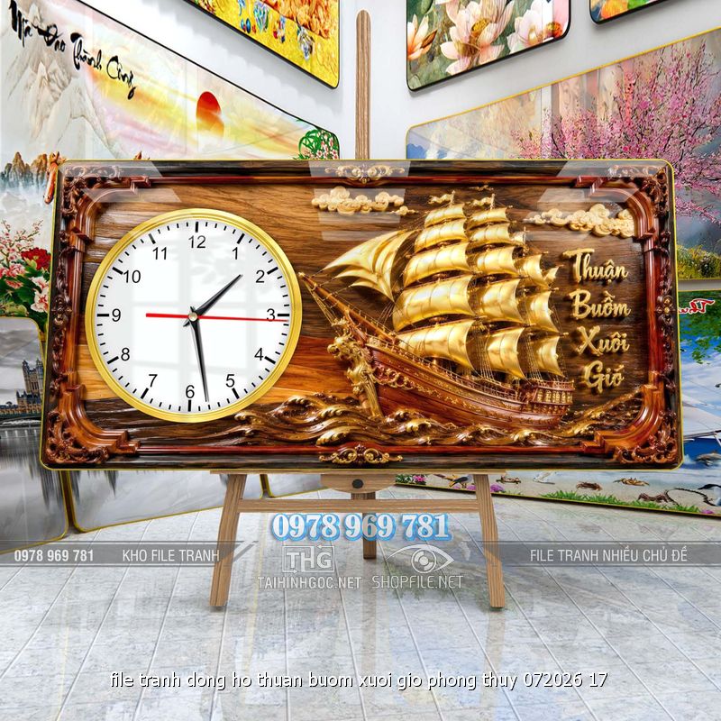 file tranh dong ho thuan buom xuoi gio phong thuy 072026 17