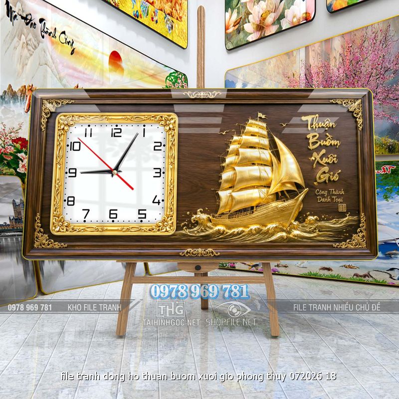 file tranh dong ho thuan buom xuoi gio phong thuy 072026 18