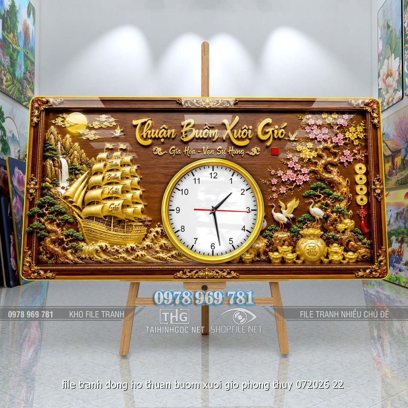 file tranh dong ho thuan buom xuoi gio phong thuy 072026 22