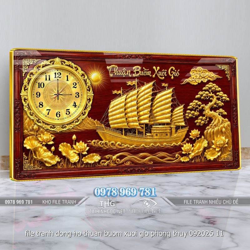 file tranh dong ho thuan buom xuoi gio phong thuy 092026 11