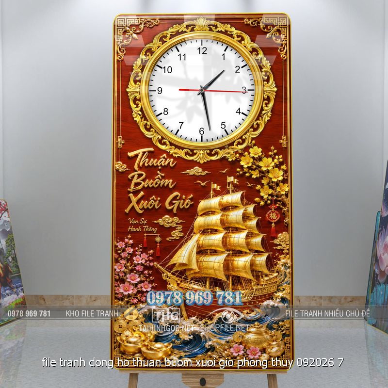 file tranh dong ho thuan buom xuoi gio phong thuy 092026 7