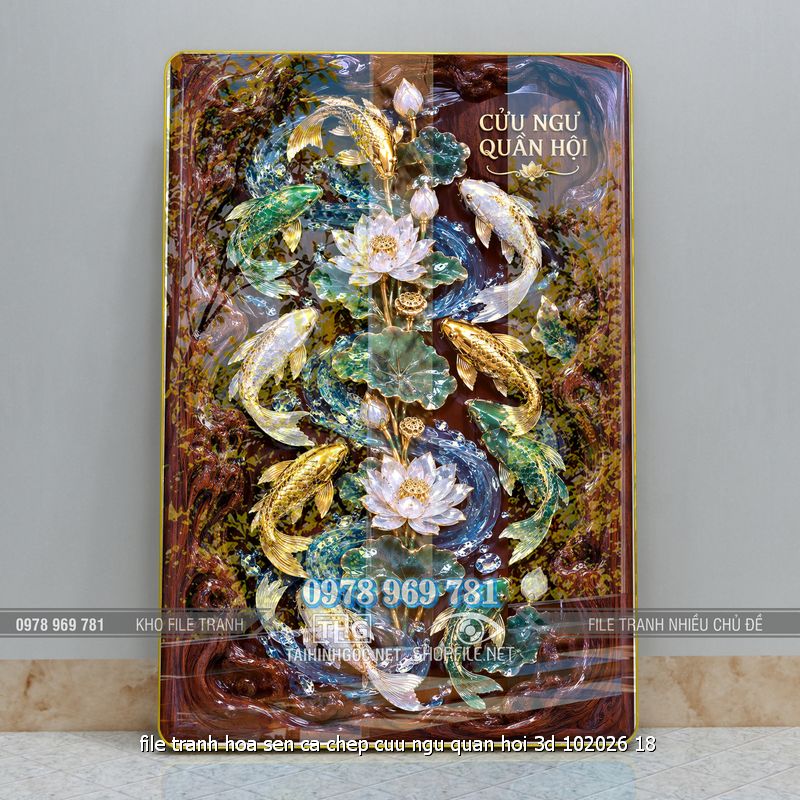file tranh hoa sen ca chep cuu ngu quan hoi 3d 102026 18
