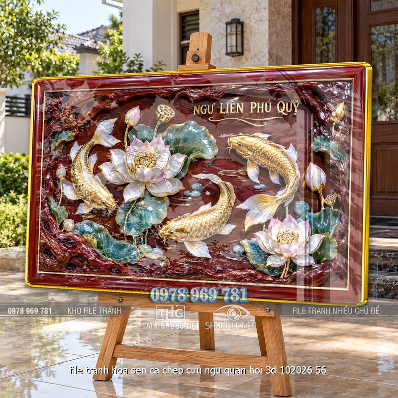 file tranh hoa sen ca chep cuu ngu quan hoi 3d 102026 56
