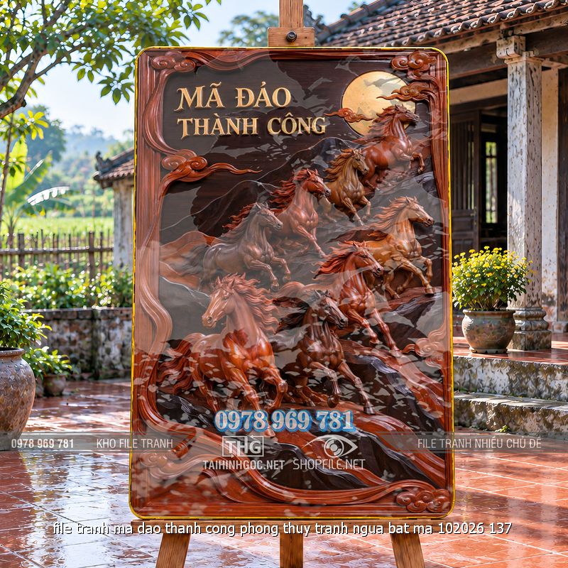 file tranh ma dao thanh cong phong thuy tranh ngua bat ma 102026 137