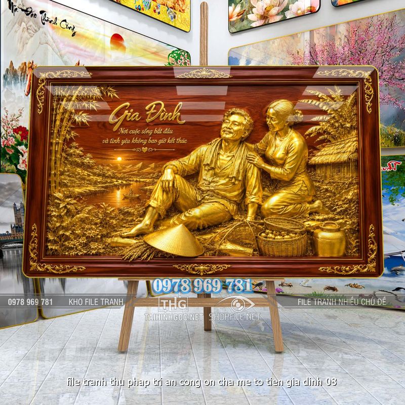 file tranh thu phap tri an cong on cha me to tien gia dinh 08