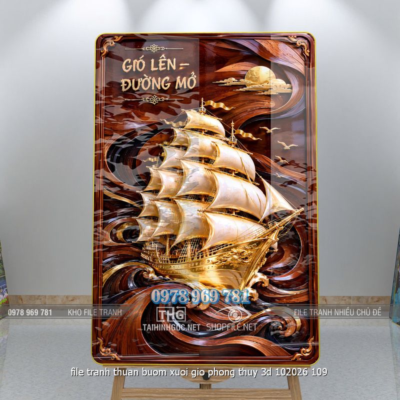 file tranh thuan buom xuoi gio phong thuy 3d 102026 109