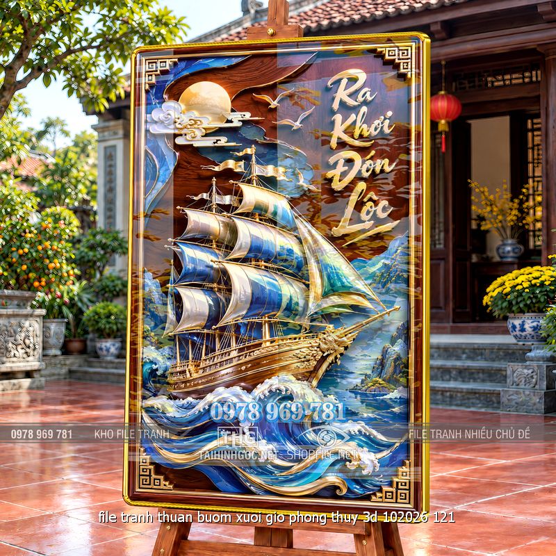 file tranh thuan buom xuoi gio phong thuy 3d 102026 121