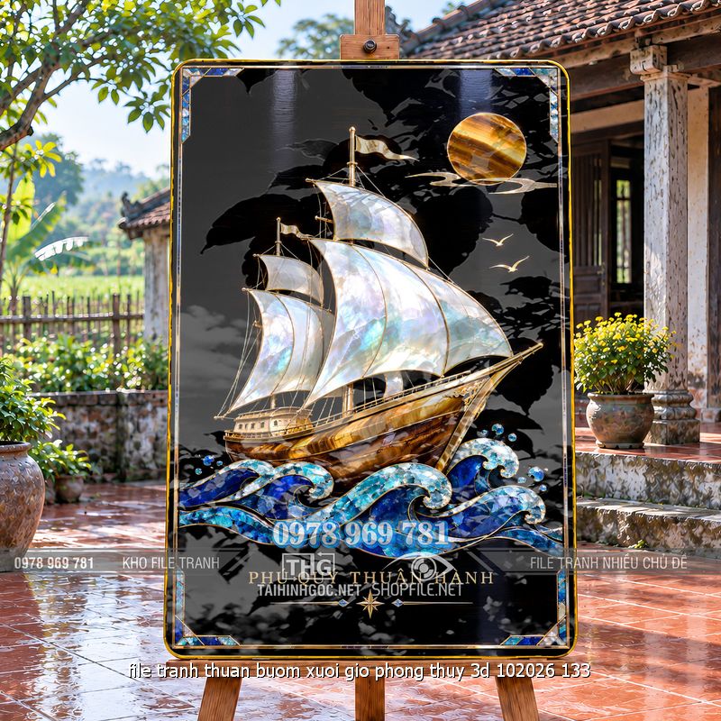 file tranh thuan buom xuoi gio phong thuy 3d 102026 133