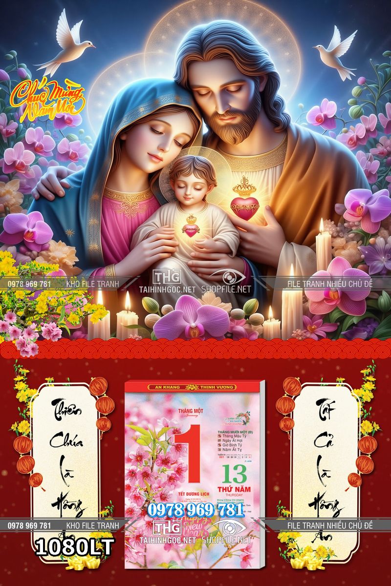 File lịch Tết thiên chúa giê su công giáo 1080LT