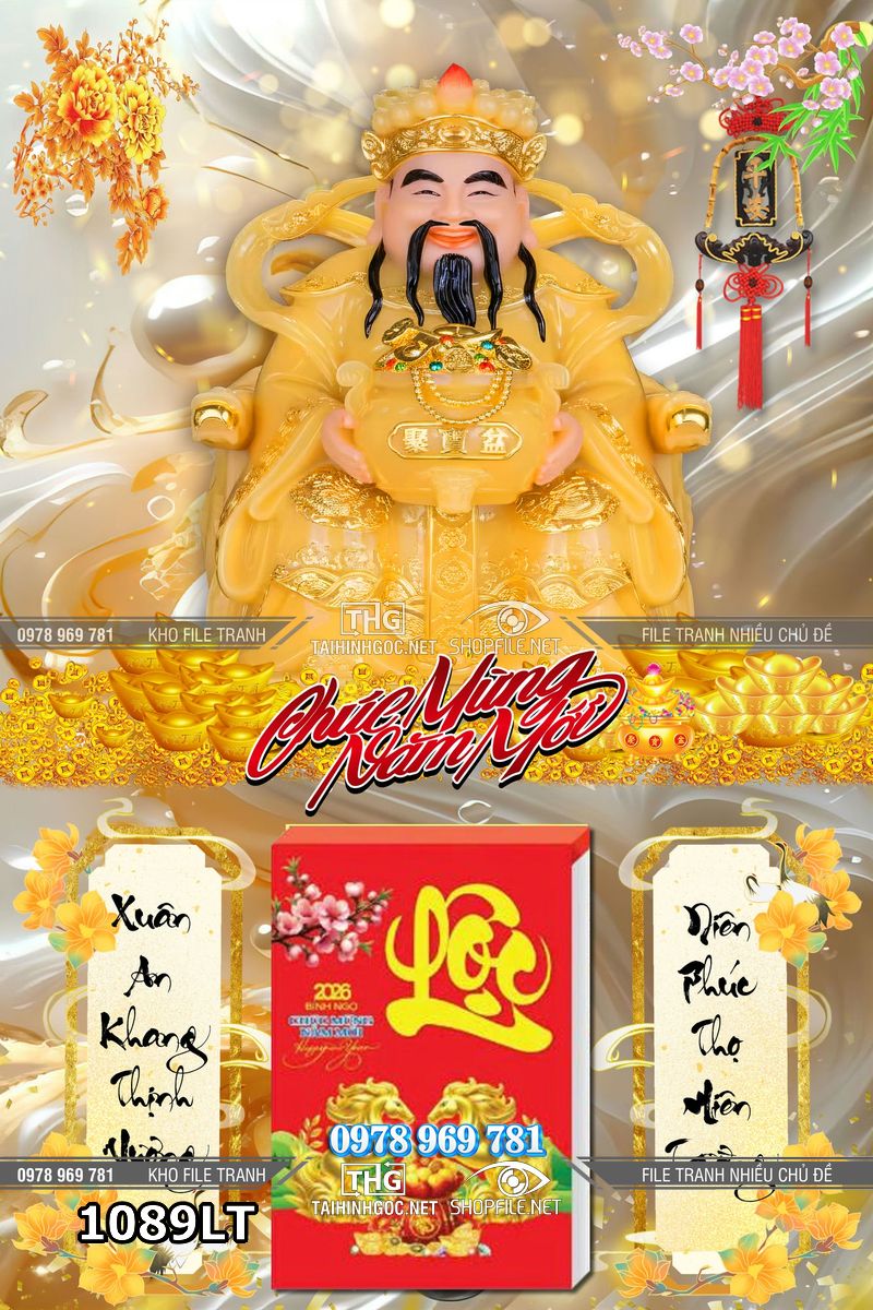 File lịch Tết 2026 thần tài vàng tài lộc 1089LT