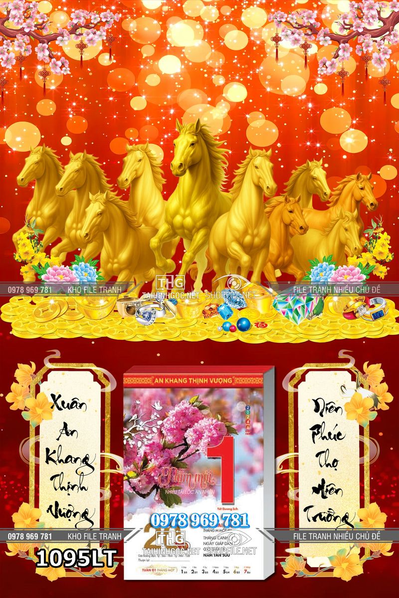 File lịch mã đáo thành công 7 con ngựa vàng 1095LT