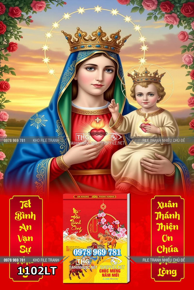 File lịch Công giáo chúa giê su Đức Mẹ maria Chúa Hài Đồng 1102LT