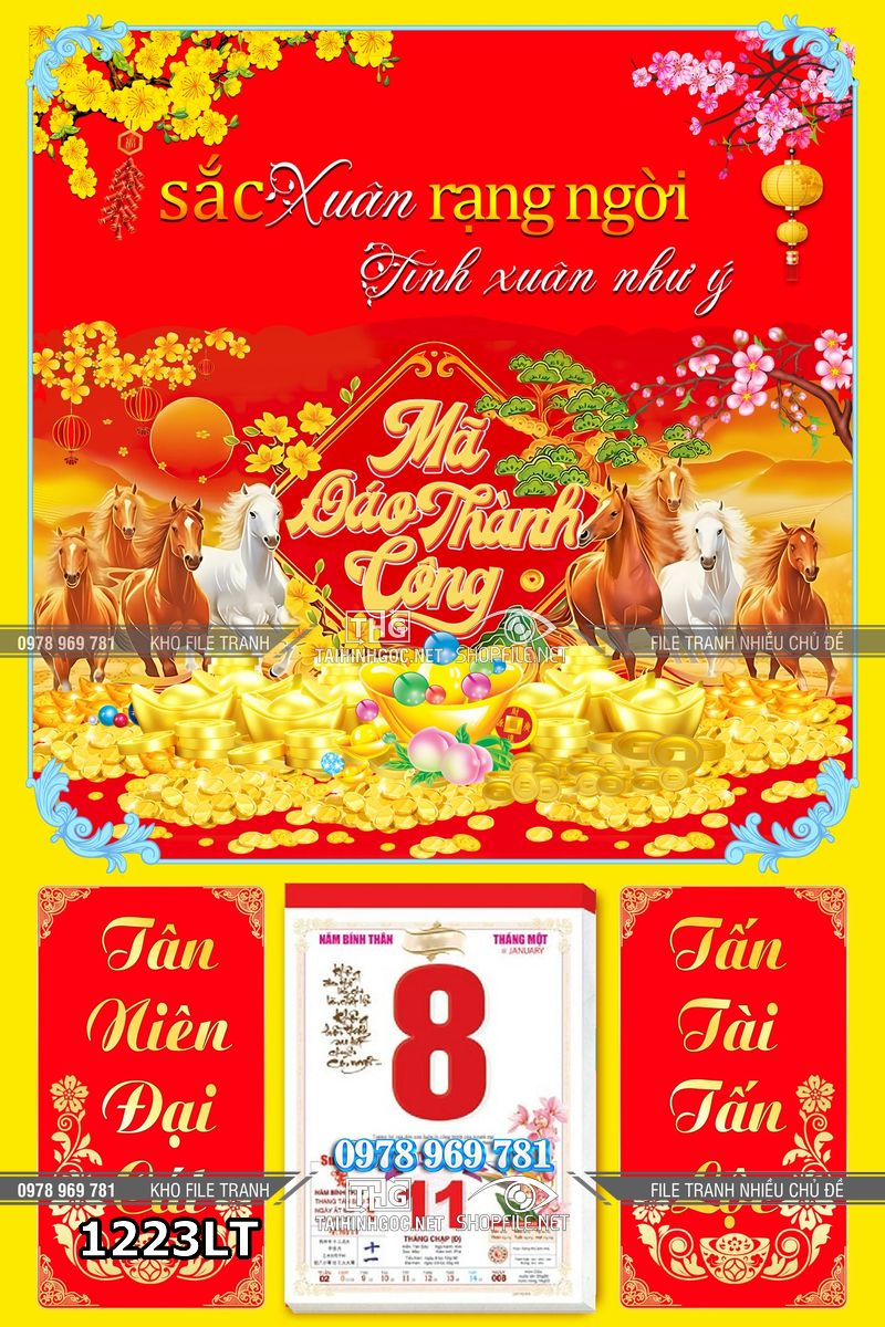 File lịch tết mã đáo thành công 1223LT