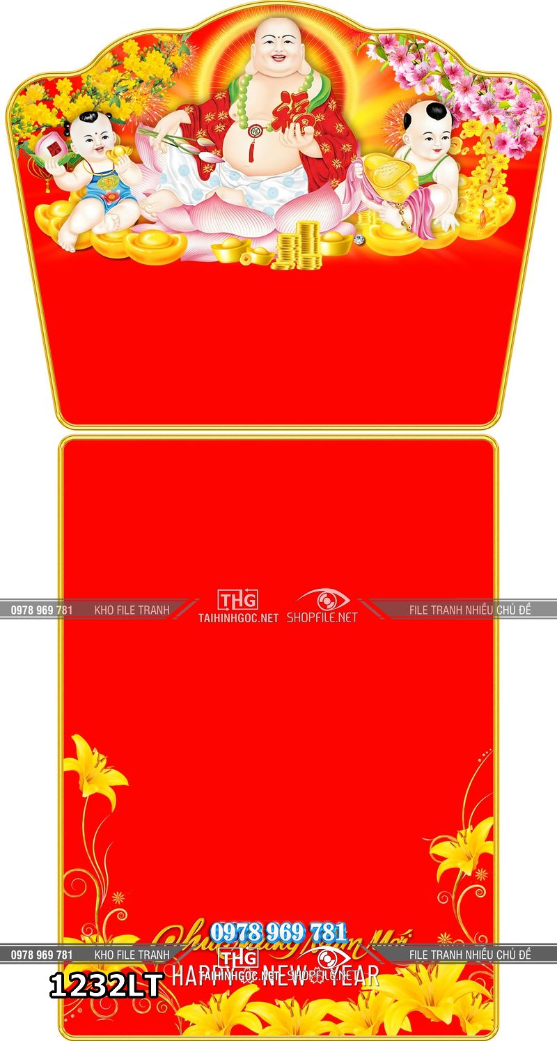 File psd lịch tết đón xuân đón lộc 1232LT