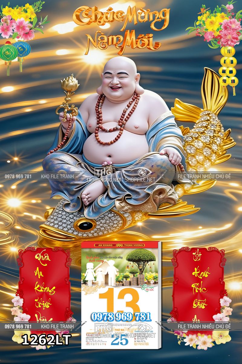 File lịch tết ông Di Lặc Nghinh Tài Rước Lộc 1262LT