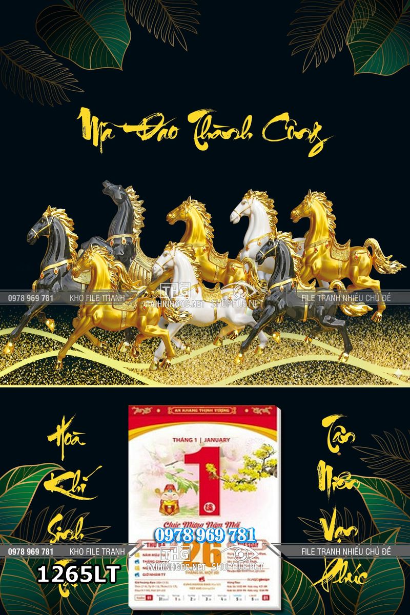 File lịch tết mã đáo thành công tân niên phúc mãn đường 1265LT