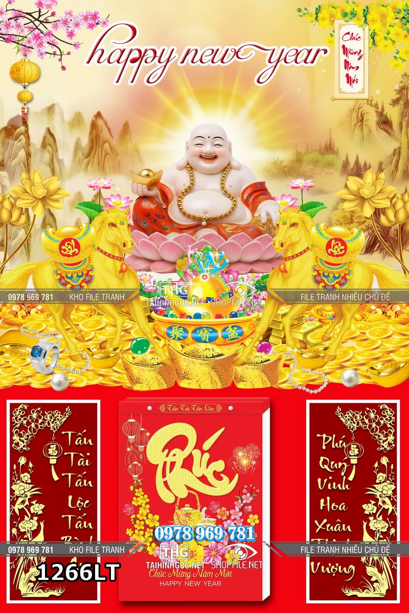 File lịch ông di lặc xuân tài lộc thịnh phát 1266LT