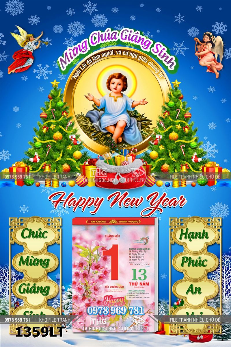 File tranh lịch tết công giáo thiên chúa giêsu ngày lễ giáng sinh noel noen 1359LT